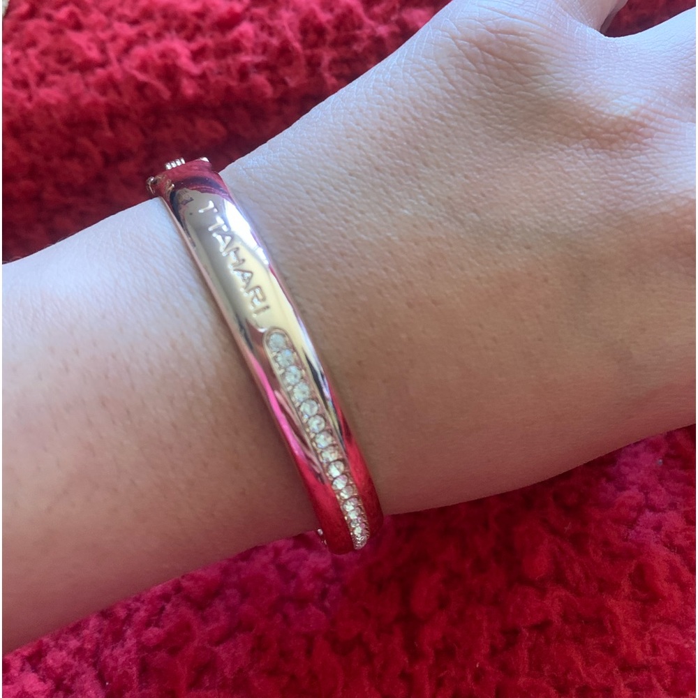 T Tahari And I.N.C. Crystal Bypass Bangle Bracelet - image 3